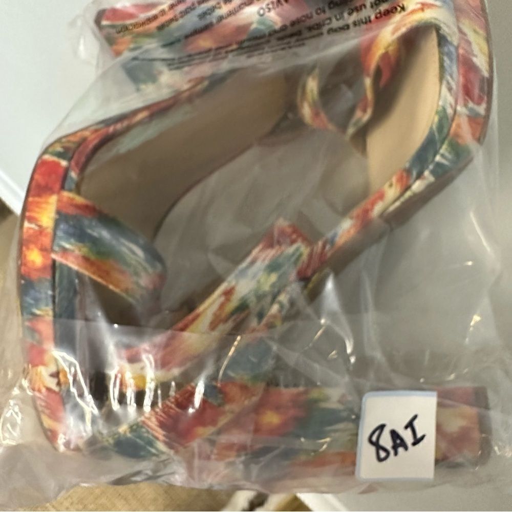Circus Sam Edelman Multi Colored Annette Heeled Sandal Sz 9 - Picture 14 of 17